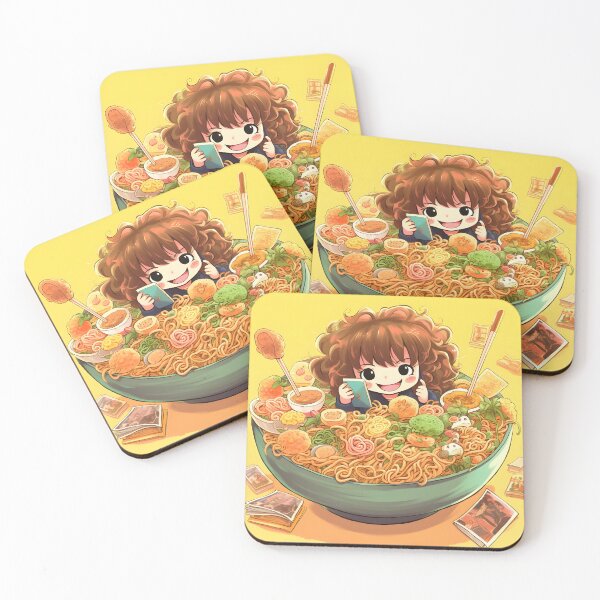 Item preview, Japanese Anime Girls and Ramen Noodles in Retro Style designed and sold by Shirtastically.