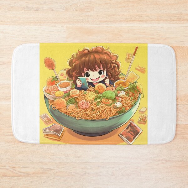 Item preview, Japanese Anime Girls and Ramen Noodles in Retro Style designed and sold by Shirtastically.