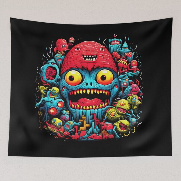 Item preview, Smile Bad Trip, Creature Designs, Acid Smile, Psychedelic Fashion, Acid Puppet, Trippy Styles, Funny Monster designed and sold by psytrancedesign.