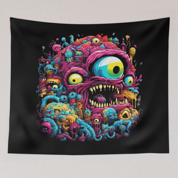 Item preview, Smile Bad Trip, Creature Designs, Acid Smile, Psychedelic Fashion, Acid Puppet, Trippy Styles, Funny Monster designed and sold by psytrancedesign.