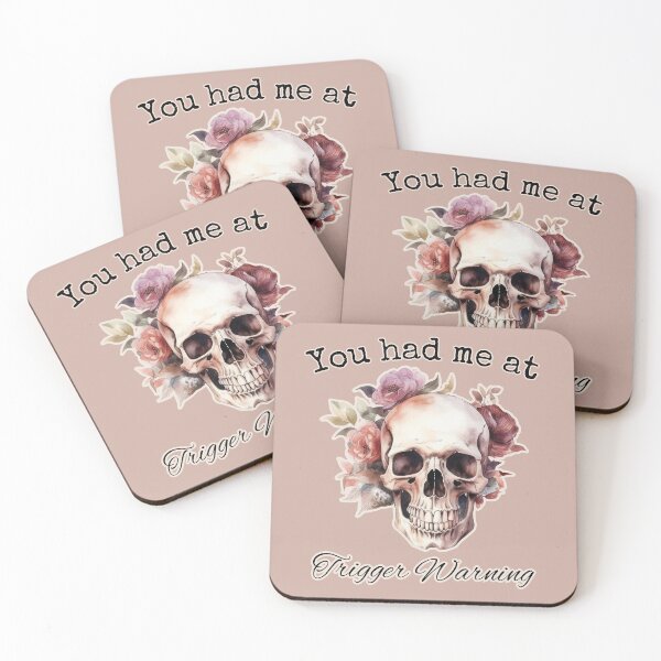 Item preview, You had me at Trigger Warning Pink Floral designed and sold by InkDrinker23.