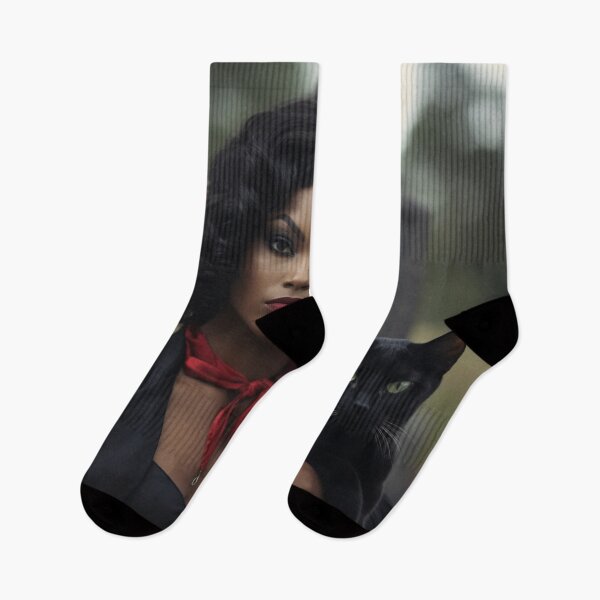 Item preview, Black Goth Chick with Black Cat designed and sold by daywithoutlight.