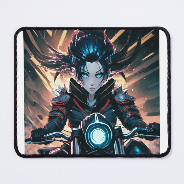 Item preview, Blue-Eyed Samurai Biker Girl designed and sold by BADESIGNZZ.