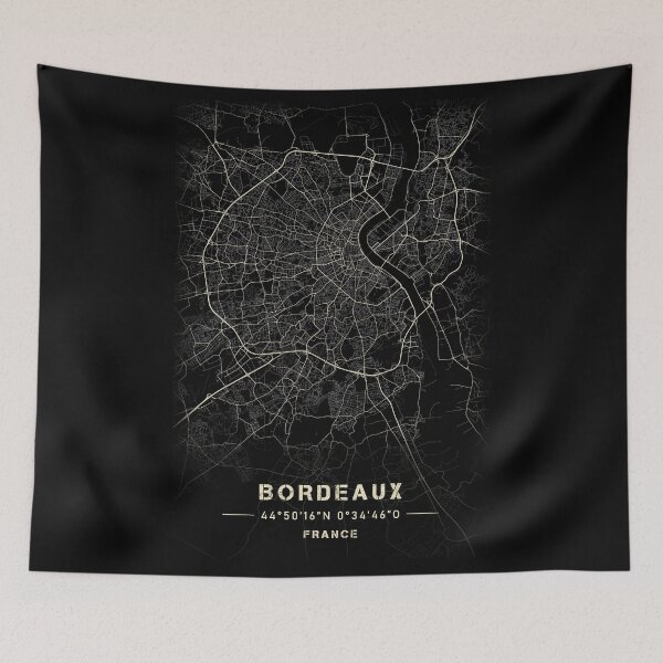 Item preview, Bordeaux Map Black and White designed and sold by Jerhus.
