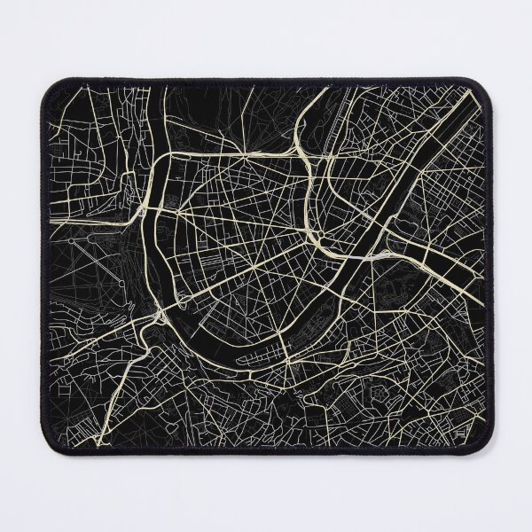Item preview, Map of Boulogne-Billancourt Black and white designed and sold by Jerhus.