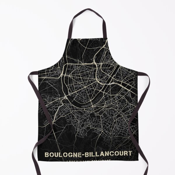 Item preview, Map of Boulogne-Billancourt Black and white designed and sold by Jerhus.