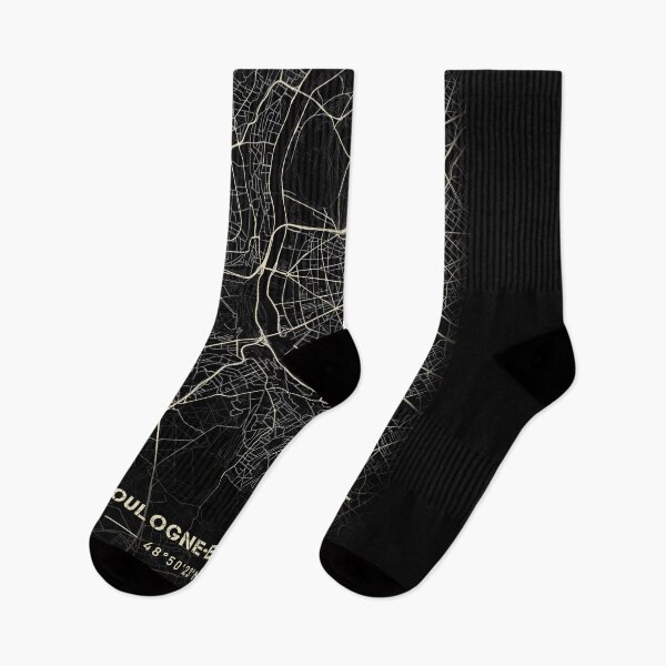Item preview, Map of Boulogne-Billancourt Black and white designed and sold by Jerhus.