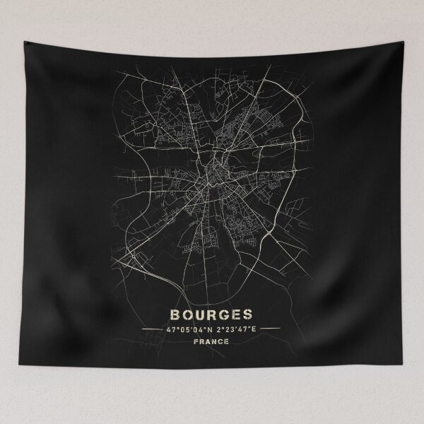 Item preview, Map of Bourges Black and white designed and sold by Jerhus.