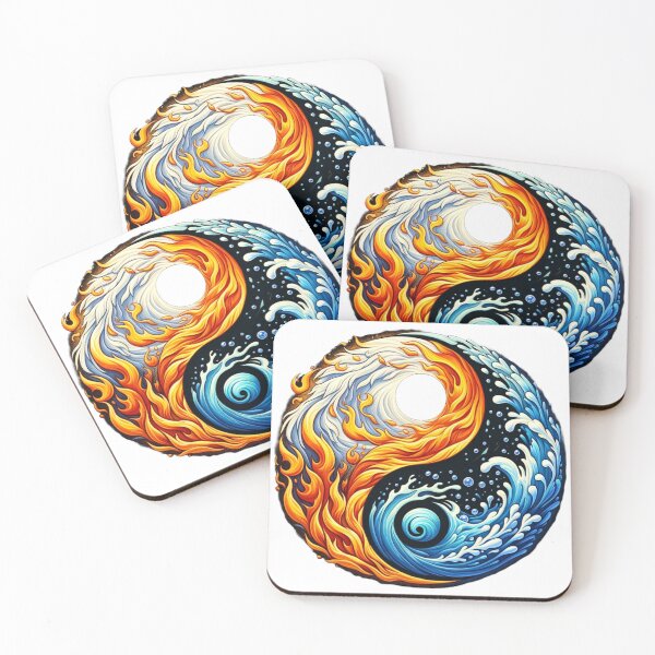 Item preview, Elemental Harmony: Ying Yang between Water and Fire designed and sold by OlaMarket.