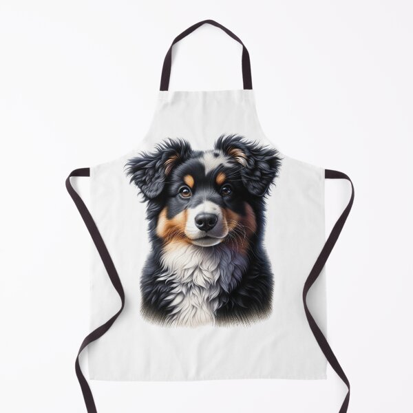 Item preview, Tri Color Black Australian Shepherd Dog Drawing designed and sold by CharmStudio.