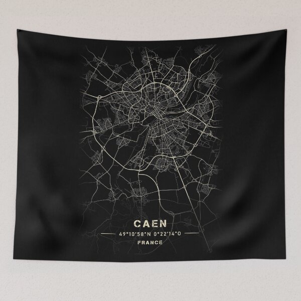 Item preview, Map of Caen Black and white designed and sold by Jerhus.