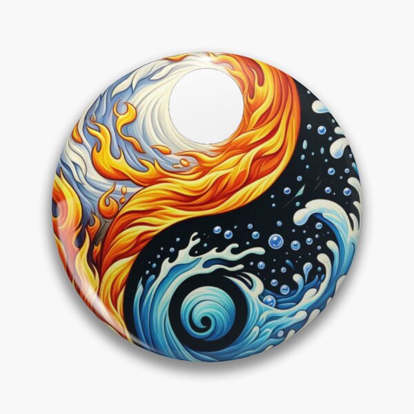Item preview, Elemental Harmony: Ying Yang between Water and Fire designed and sold by OlaMarket.