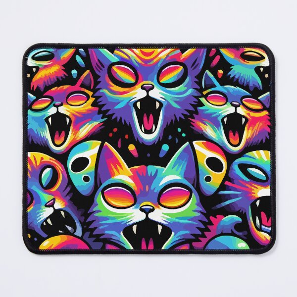 Item preview, Psychedelic Alien Cats 80s Double Exposure designed and sold by LexicalLegend.