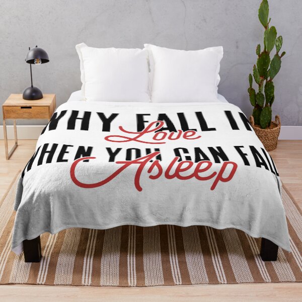 Item preview, Why Fall in Love When You Can Fall Asleep - Funny Valentine's Day, Anti-Valentine's Humor (Black and Red Design) designed and sold by Spiprinto.