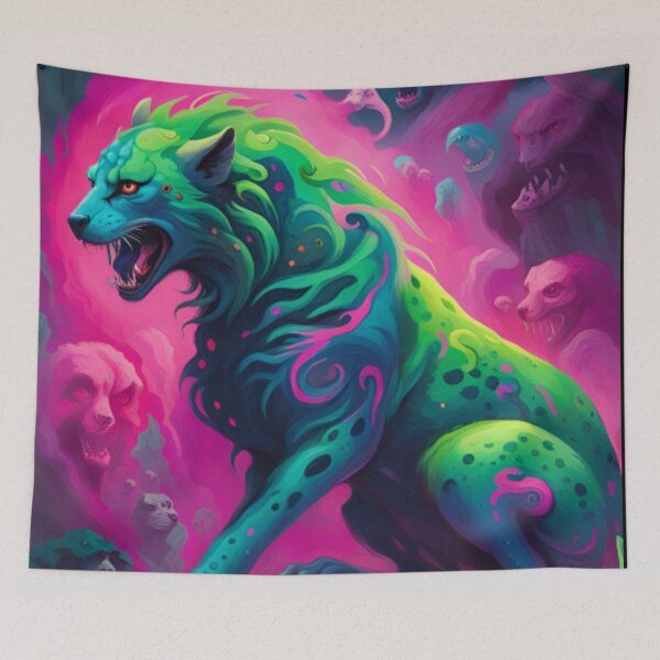 Item preview, Ghoulish Jaguar designed and sold by 3hornCreations.