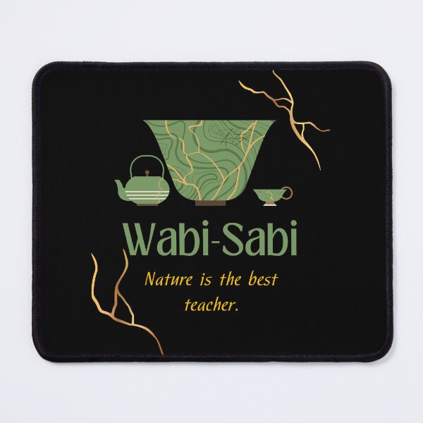 Item preview, Wabi sabi philosophy and kintsugi quote: nature is the best teacher designed and sold by CachoGlorious.