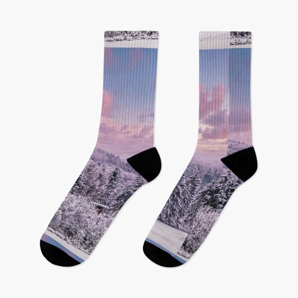 Item preview, Pink Snowy Winter Sunset designed and sold by DigitalArrange.