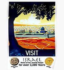 ISRAEL VINTAGE; Tourism Advertising Print Poster