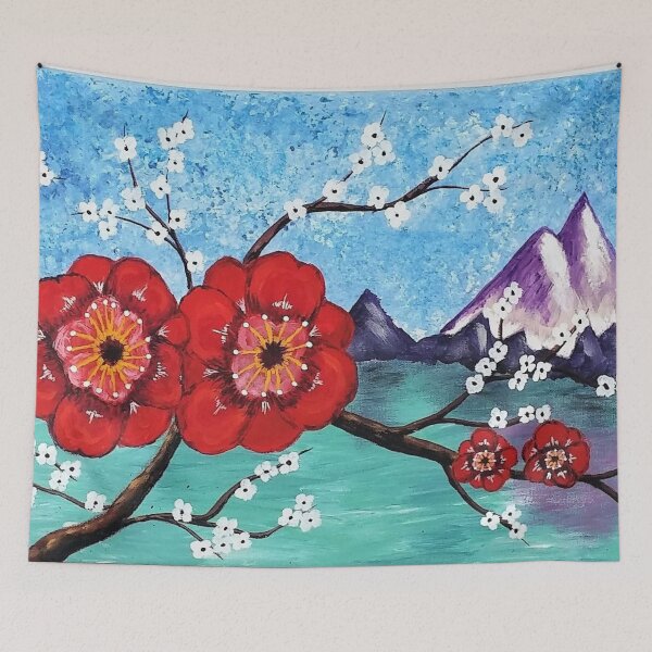 Item preview, plum blossoms and lake mountains designed and sold by janjacbu.