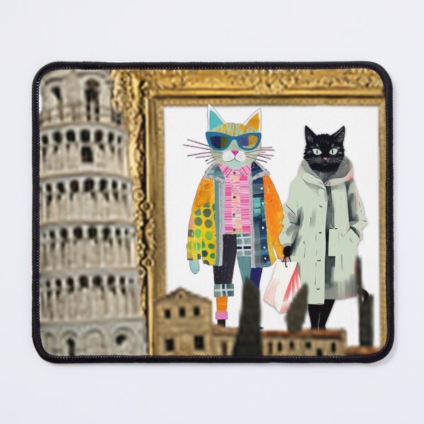 Item preview, Whimsical Modern Cat in Pisa, Italy Artwork designed and sold by GAGO5.