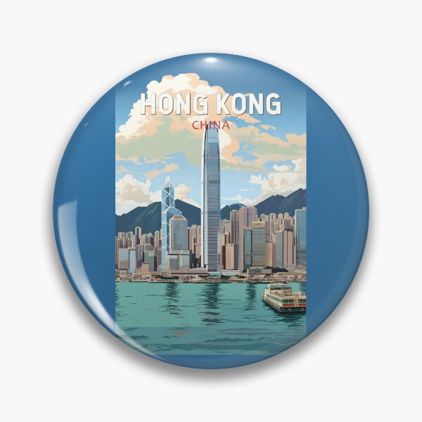 Item preview, Hong Kong China Travel Art Vintage designed and sold by KrisSidDesigns.