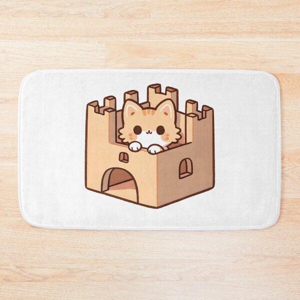 Item preview, Kitten in Cardboard Castle  designed and sold by UmbrellaStudio1.