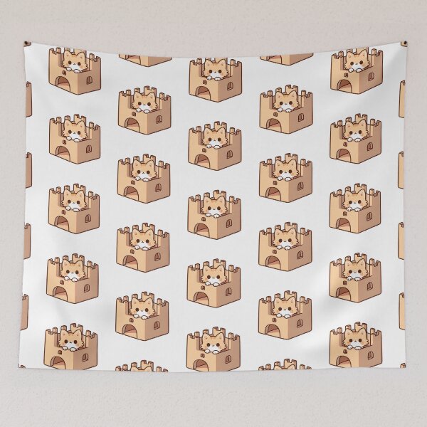 Item preview, Kitten in Cardboard Castle  designed and sold by UmbrellaStudio1.