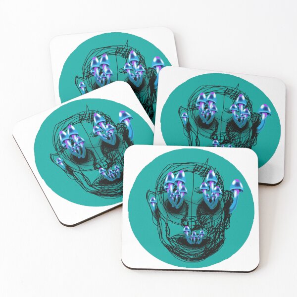 Item preview, Human face with mushrooms designed and sold by riosaygili.