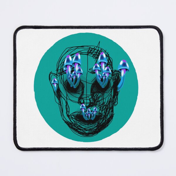 Item preview, Human face with mushrooms designed and sold by riosaygili.