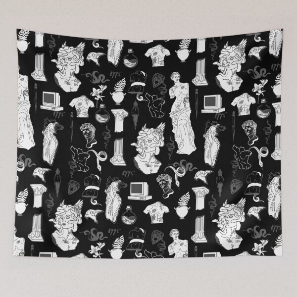 Item preview, medusa ancient greece aesthetic black  designed and sold by Gossip Rag.