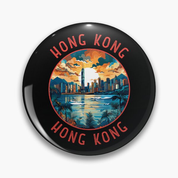 Item preview, Hong Kong China Retro Distressed Circle designed and sold by KrisSidDesigns.