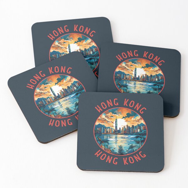 Item preview, Hong Kong China Retro Distressed Circle designed and sold by KrisSidDesigns.