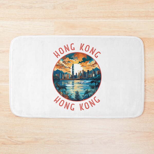 Item preview, Hong Kong China Retro Distressed Circle designed and sold by KrisSidDesigns.