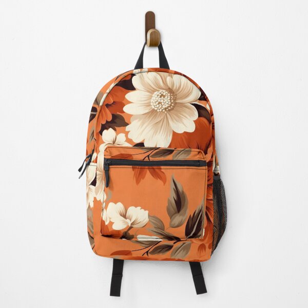 Item preview, Rustic Charm: Vintage Floral Delight in Rust Orange designed and sold by meowjourney.
