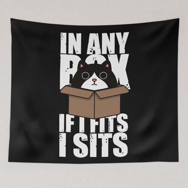 Item preview, cat box and cat litter box: Cat in box or Cardboard box designed and sold by The  Knick Knack Nook.
