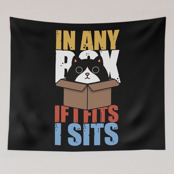 Item preview, Cat litter box and cat box sitting on cardboard box: Cat in box designed and sold by The  Knick Knack Nook.
