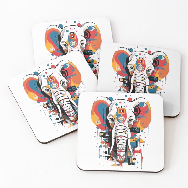Item preview, A minimalist, abstract image of an elephant.  designed and sold by InfinityCircle.