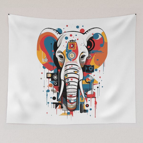 Item preview, A minimalist, abstract image of an elephant.  designed and sold by InfinityCircle.