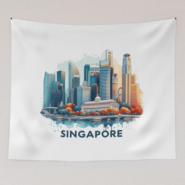 Item preview, Singapore Watercolor designed and sold by PaintMeWorld.