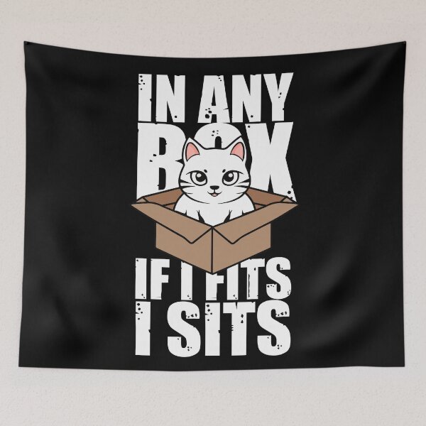 Item preview, cat box and cat litter box: Cat in box or Cardboard box designed and sold by The  Knick Knack Nook.
