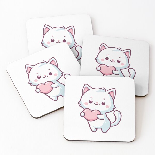 Item preview, Cute cat holding a heart designed and sold by Colorful Dreams.