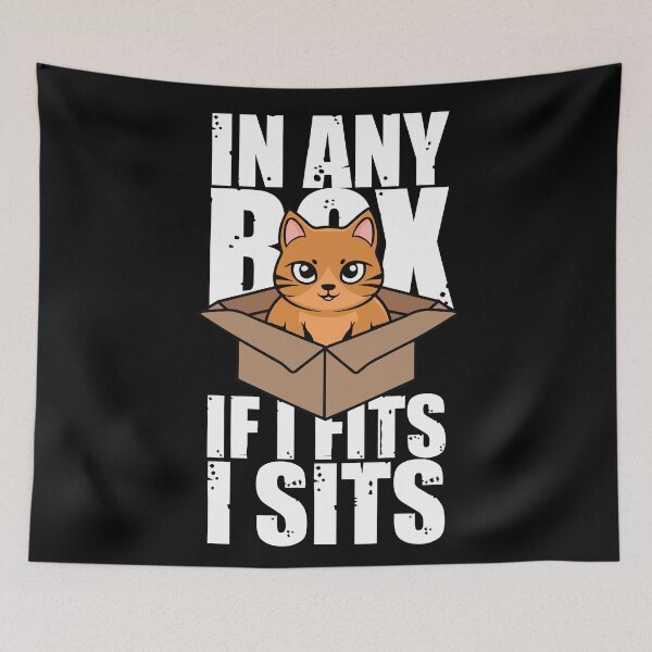 Item preview, cat box and cat litter box: Cat in box or Cardboard box designed and sold by The  Knick Knack Nook.