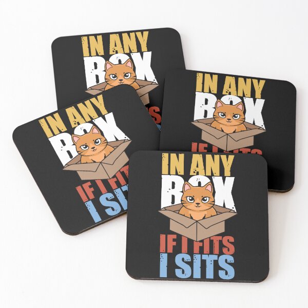 Item preview, Cat litter box and cat box sitting on cardboard box: Cat in box designed and sold by The  Knick Knack Nook.
