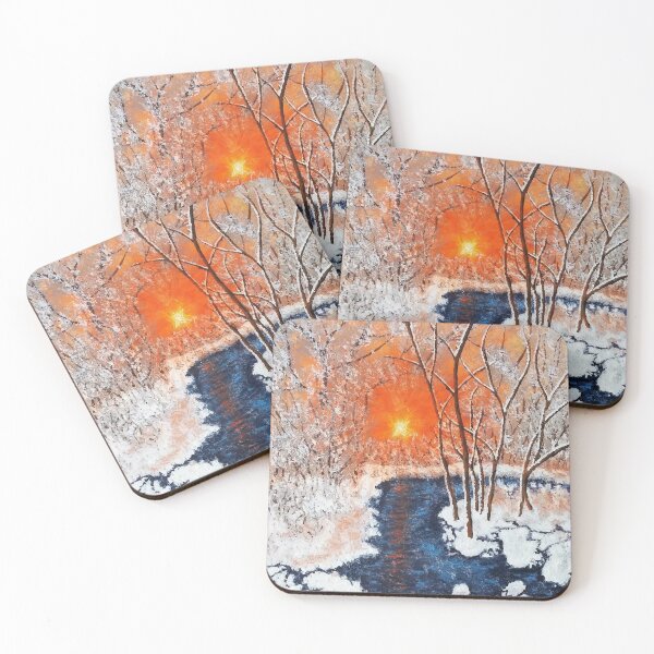 Item preview, winter landscape river sun designed and sold by janjacbu.