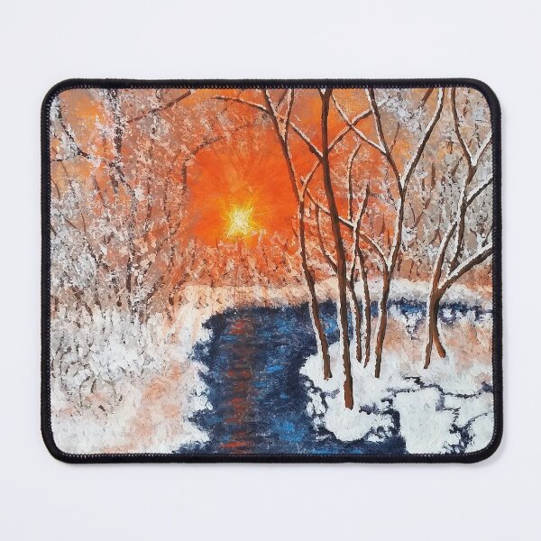 Item preview, winter landscape river sun designed and sold by janjacbu.