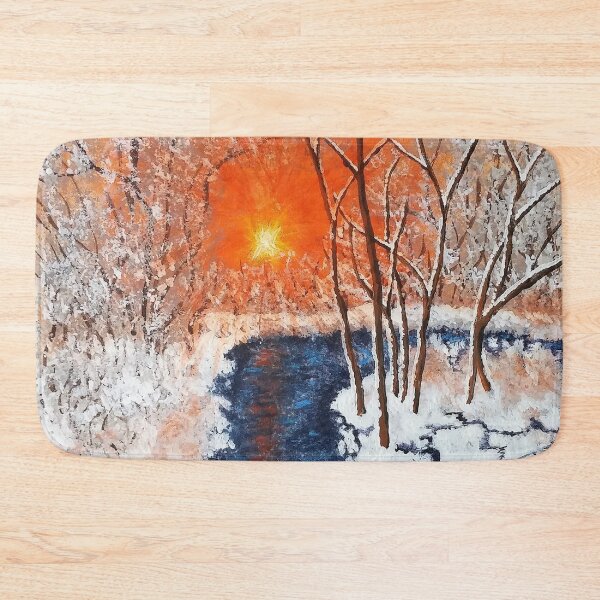 Item preview, winter landscape river sun designed and sold by janjacbu.