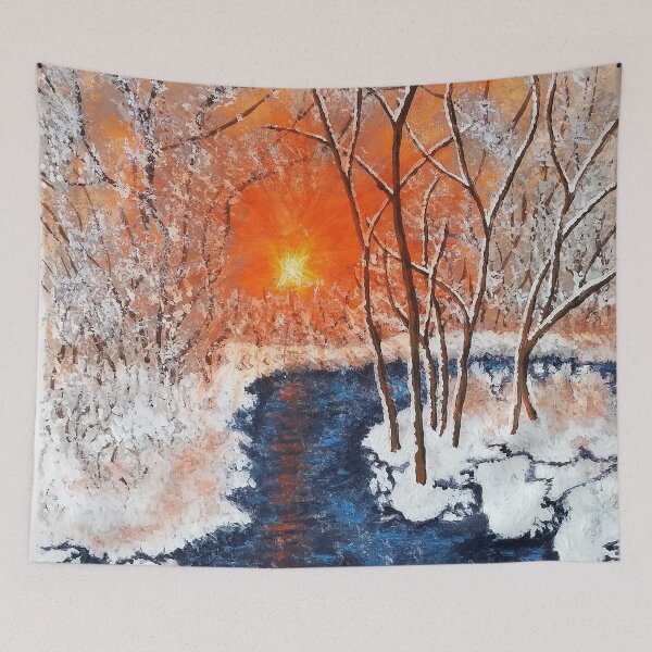 Item preview, winter landscape river sun designed and sold by janjacbu.