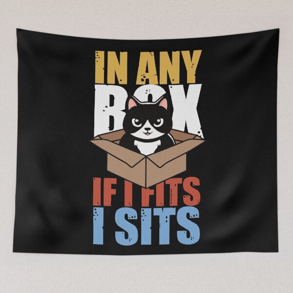 Item preview, Cat litter box and cat box sitting on cardboard box: Cat in box designed and sold by The  Knick Knack Nook.