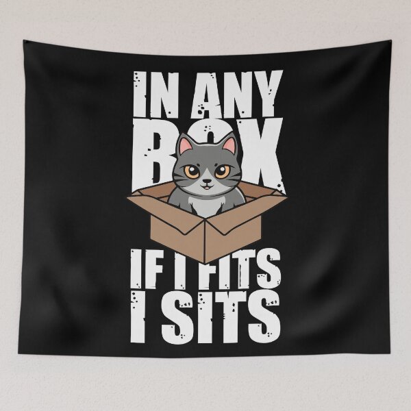 Item preview, cat box and cat litter box: Cat in box or Cardboard box designed and sold by The  Knick Knack Nook.