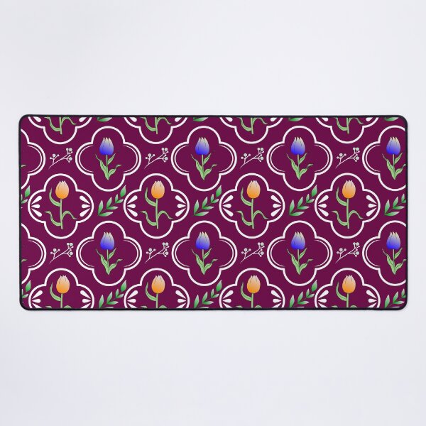 Item preview, Copy of Quatrefoil tulip (dark) designed and sold by Laura Roman.